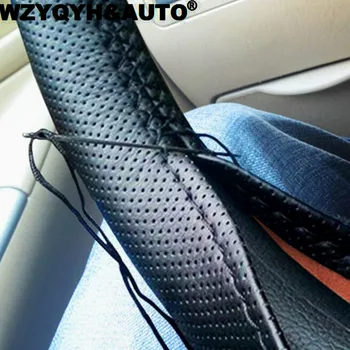 

Car Steering Wheel Braid Cover Soft Texture Car Covers With Needles And Thread Artificial Leather Car Styling Covers