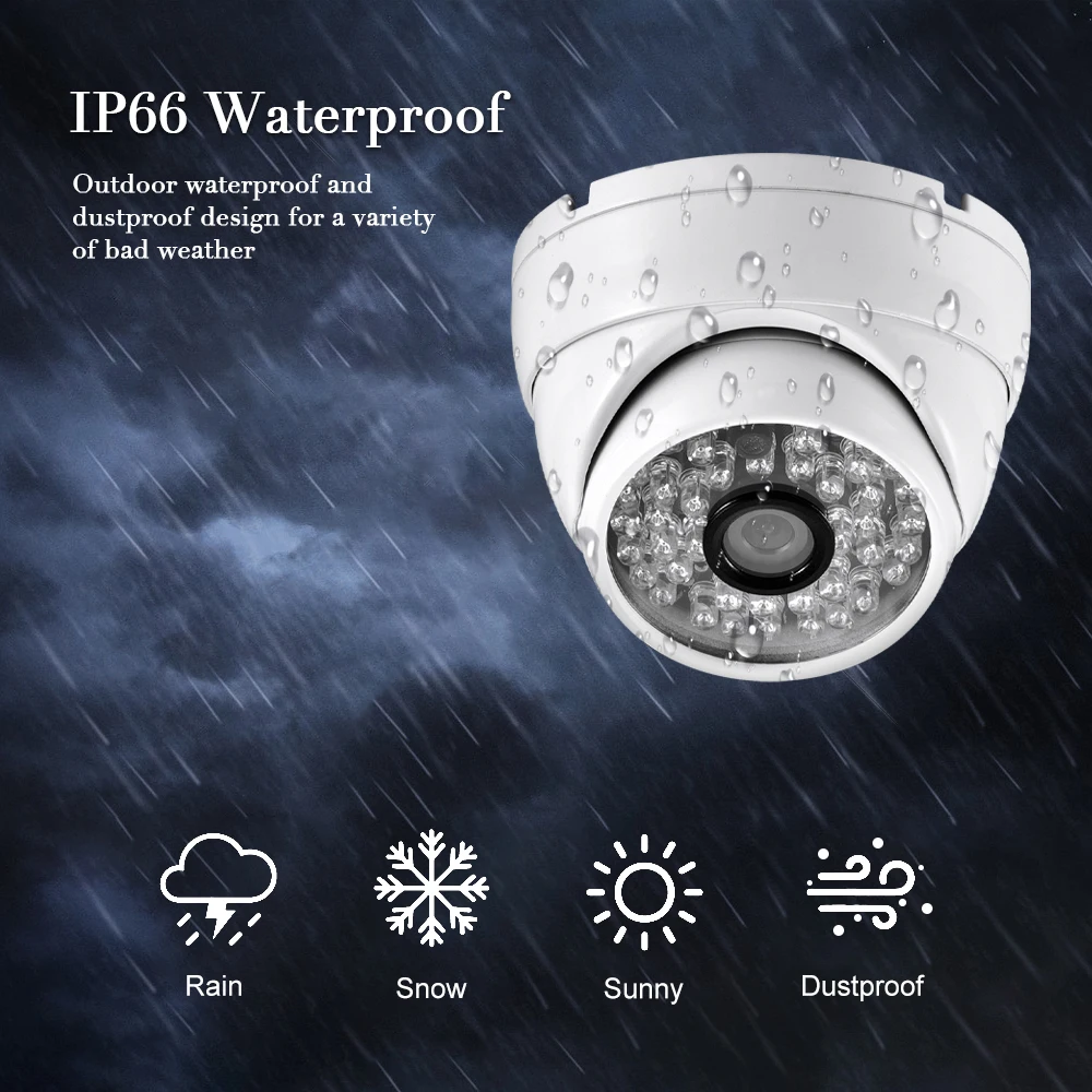 IP камера Gadinan SONY IMX307 3 Мп 1080P H.265AI антивандальная купольная 720P для наружного и
