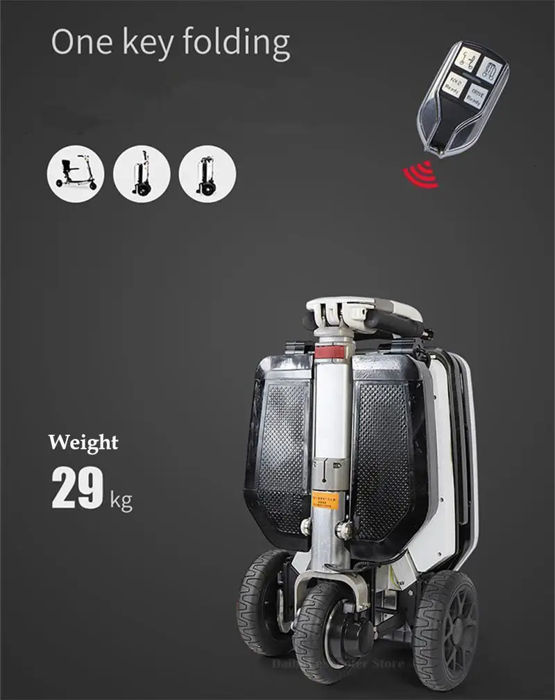 Disability Electric Scooter 3 Wheel Electric Scooter For Elderly Disabled Folding Electric Wheelchair (35)