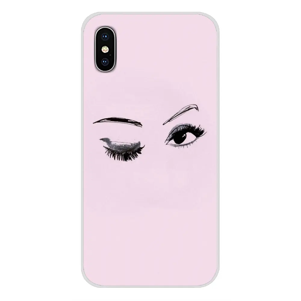 Прозрачный мягкий чехол для больших ресниц для Apple iPhone X XR XS 11Pro MAX 4S 5S 5C SE 6S 7 8 Plus ipod touch 5 6