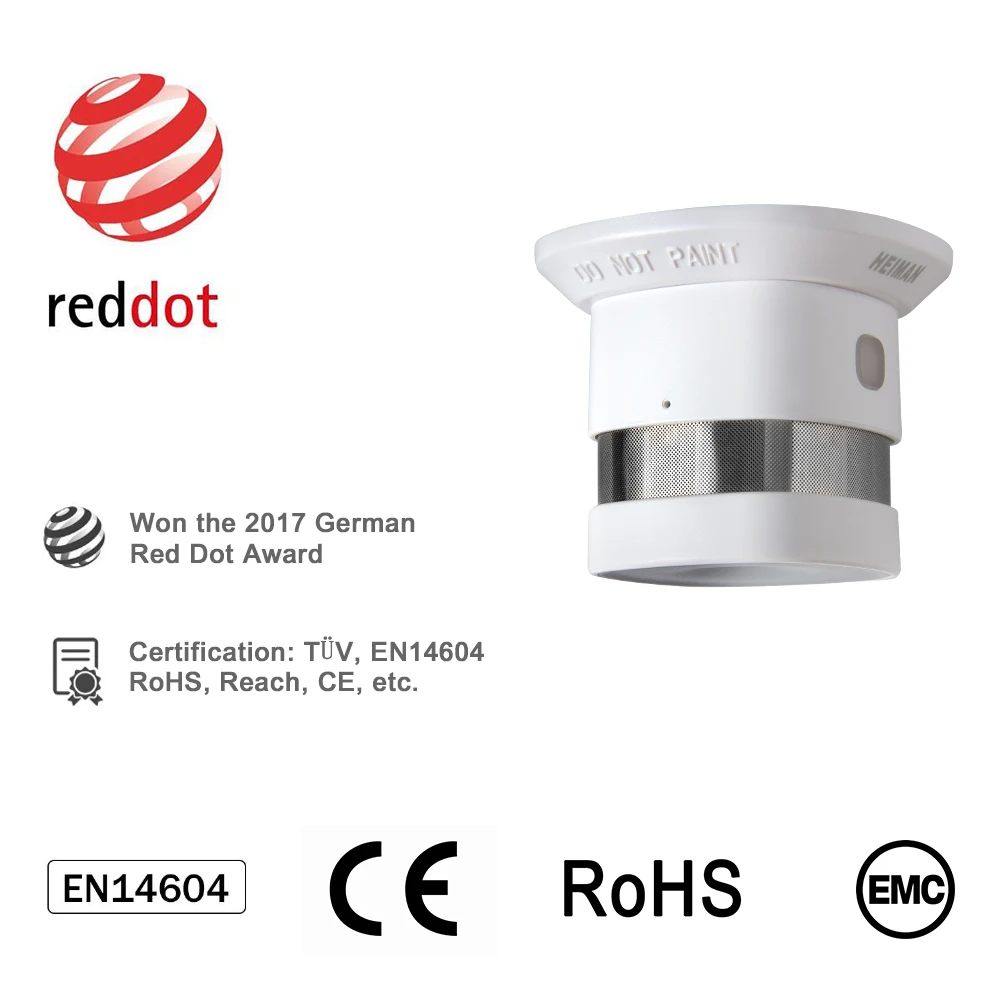 HEIMAN Zigbee пожарная сигнализация, детектор дыма, 4 шт., система умного дома, 2,4 ГГц, высокая чувствительность, датчик безопасности, датчик