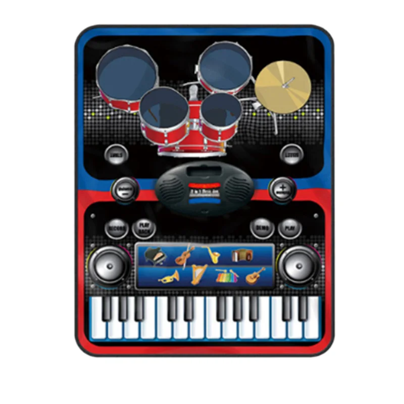 2 in 1 Children's Electric Dance Mat Home Multifunctional Jazz Drum Piano Music Game Blanket | Электроника