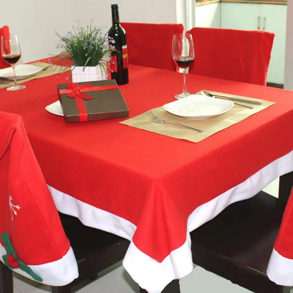 

132x208cm Christmas Table cloth Dinner Party New Year Printed Table Cover Cloth Christmas Table Cover Dining Room Decorations