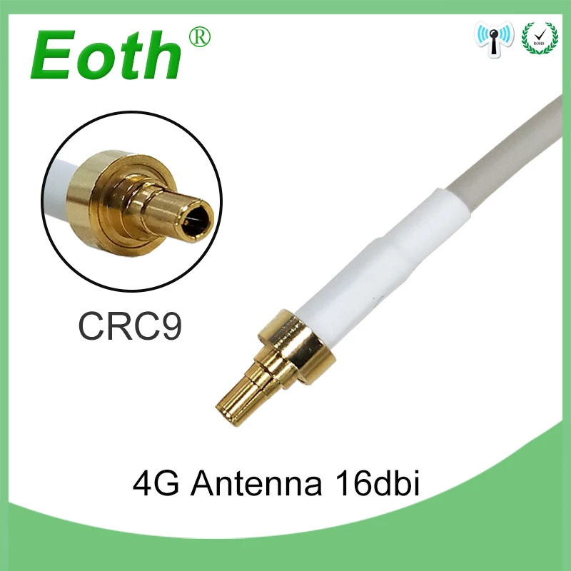 Антенна Eoth 3G 4G LTE разъем CRC9 16 дБи с удлинителем 2 м 3g внешняя антенна для модемного