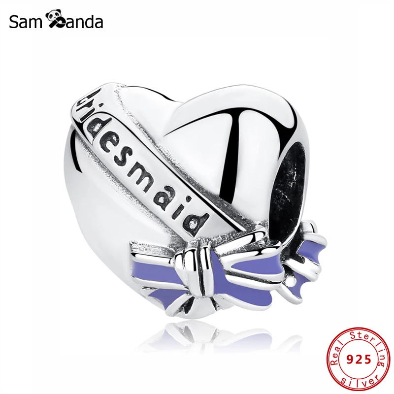 Charms Original 925 Sterling Silver Heart Women Beads For Jewelry Making Charm Fit Bracelet Diy Best Bridesmaid | Украшения и