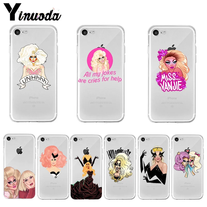 

Yinuoda RuPaul's Drag Race Painted Beautiful Phone Accessories case for iPhone 8 7 6 6S Plus X XS max 10 5 5S SE XR Coque Shell