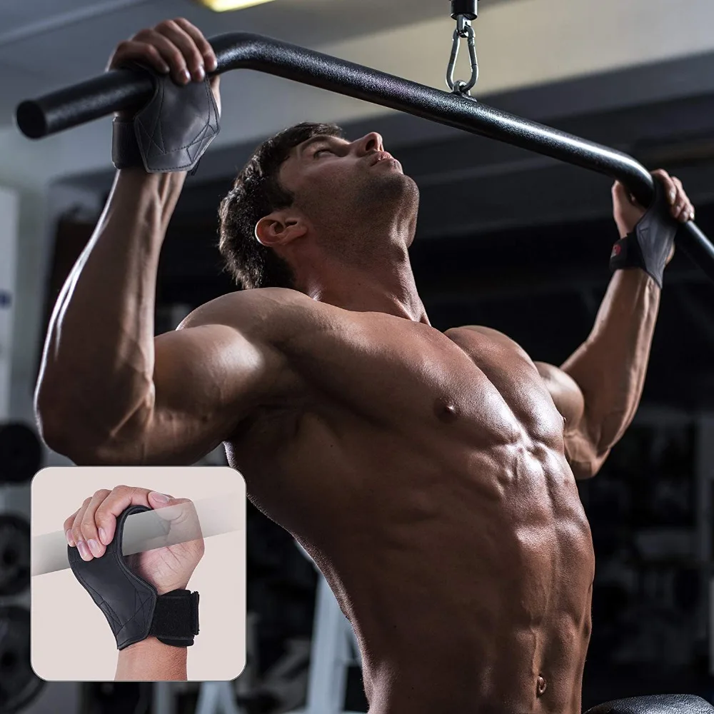 Lifting Grips PRO Weight Gloves Best Heavy Duty Straps Alternative to Power Hooks Deadlifts Adjustable cowhide  leather