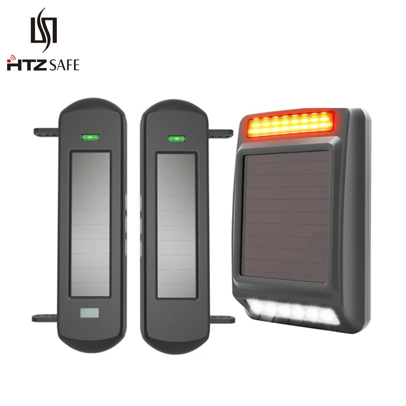 HTZSAFE Solar Wireless Alarm System-800 Meters Wireless Range-100 Meters Sensor Range-Solar Siren & Strobe-DIY Home Security car burglar alarm system