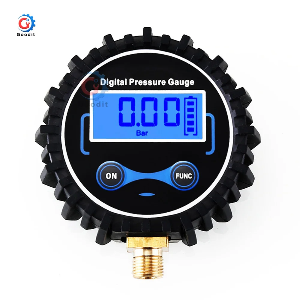 High Accuracy 0 200PSI Digital Tyre Tire Air Pressure Gauge LCD