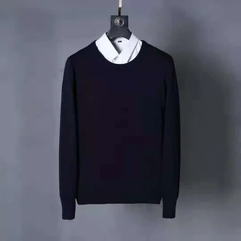 

men small pony O-neck cotton sweater autumn winter jersey Jumper hombre pull homme hiver pullover men horse Knitted sweaters