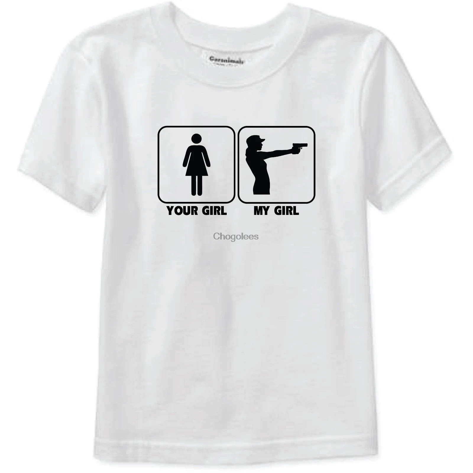Мужская одежда летняя мужская футболка с коротким рукавом и надписью Your Girl My Shooter