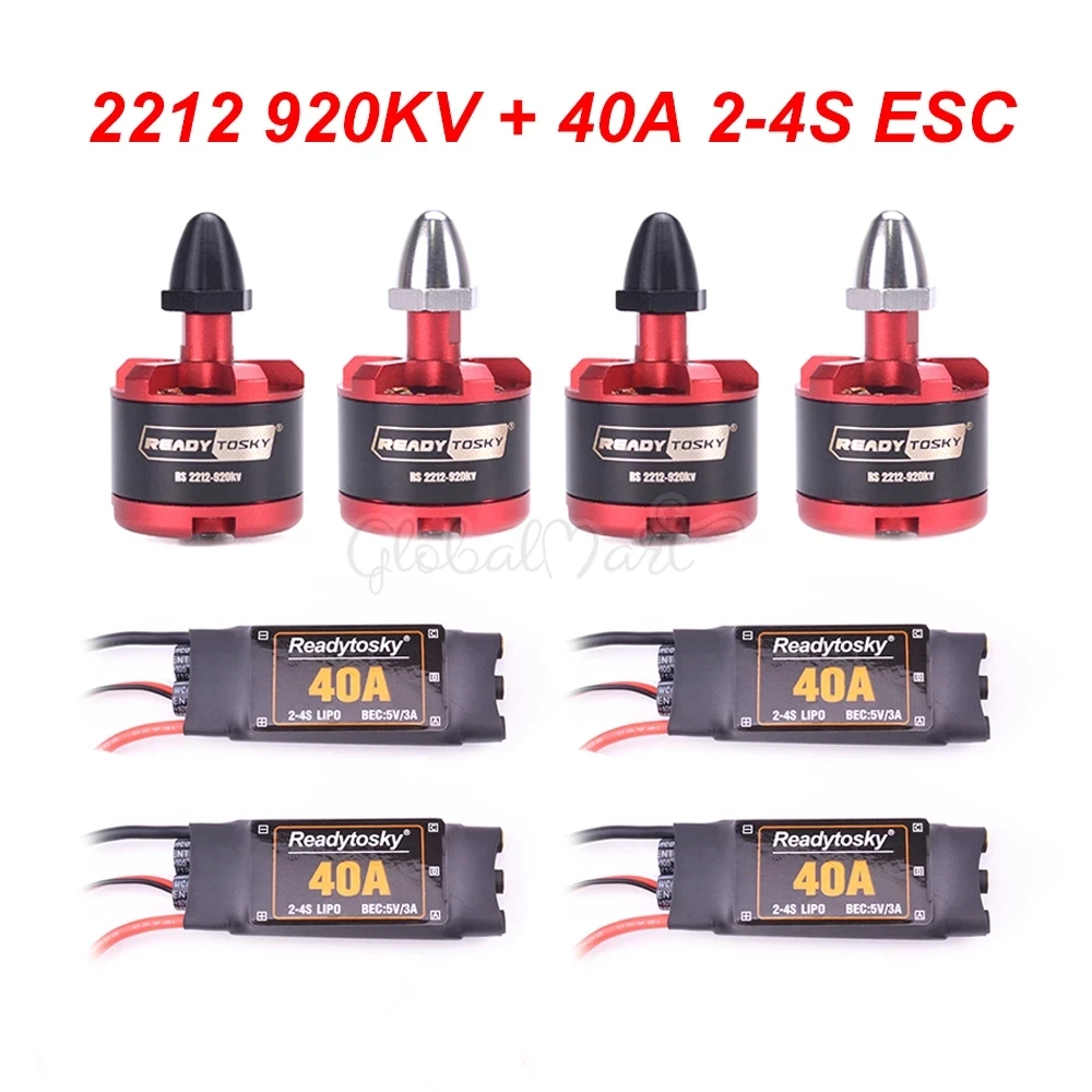 Readytosky 2212 920KV CW CCW Brushless Motor + 40A 2-4S ESC 5V 3A BEC for F450 S500 F550 RC Quadcopter | Игрушки и хобби
