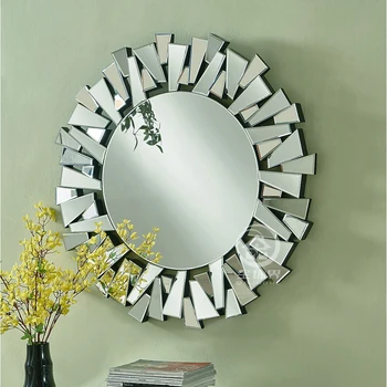 

Modern round wall mirror vanity makeup glass console mirror venetian mirror wall decorative mirrored art wall-mounted mirror