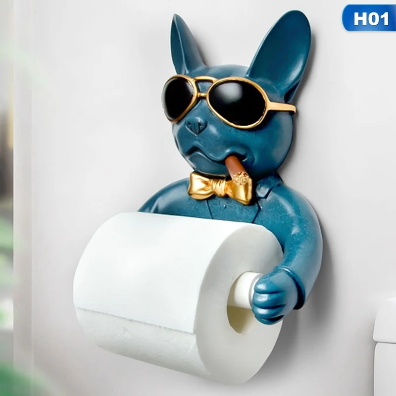 Держатель для туалетной бумаги, изображение собаки, гигиенический резиновый лоток, Пробивка, ручной бумажный лоток, бытовая бумажная вешалка для полотенец, катушка