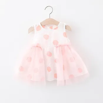 

2020 Summer Baby Girls Dress Polka Dot Mesh Princess Dress