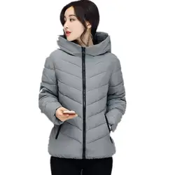 Высококачественная женская зимняя куртка с капюшоном, теплое плотное Женское пальто, Хлопковые женские парки, M-4XL, casacos de inverno feminino G203