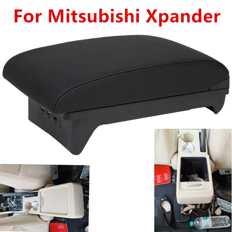 Подлокотник для Mitsubishi Xpander аксессуары салона автомобиля USB подлокотник хранения