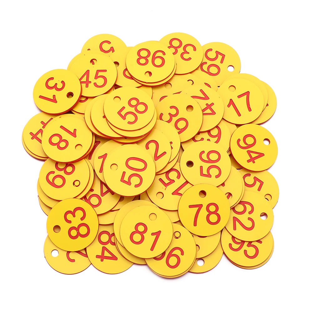 20/50/100pcs ABS Farm Number Tag Beekeeping Tool Numbered Tag for Animal Husbandry Beekeeping Farm Garden Tool Or Clothing Label