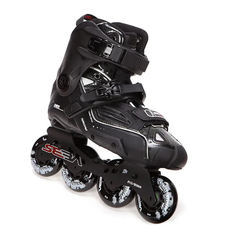 

JK 100% Original SEBA High Deluxe HD Adult Inline Skates Black Roller Skating Shoes Slalom Slide FSK Patines Adulto