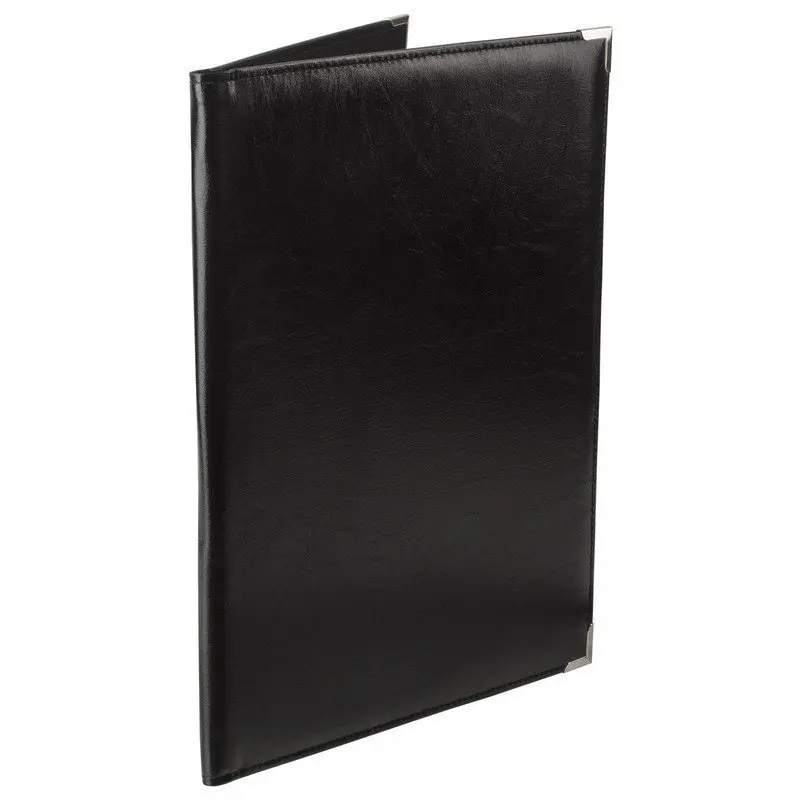 Address folder made of leatherette without inscription format A4 33x25x2 cm Black |