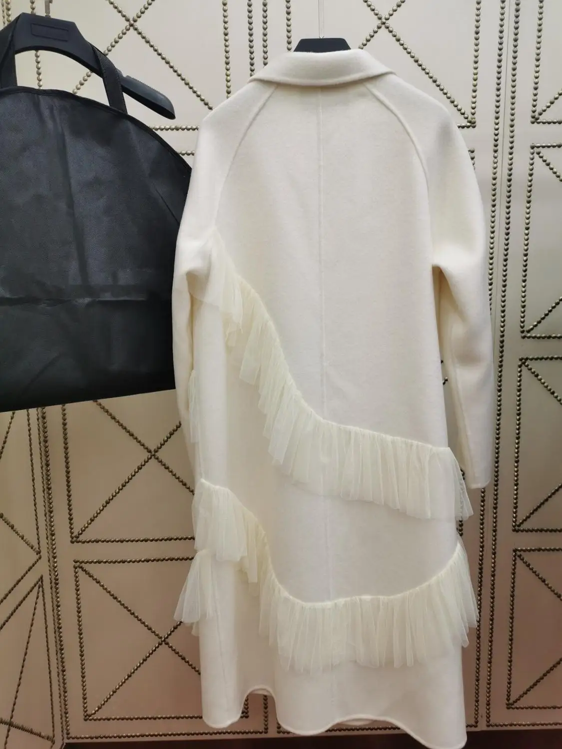 Новое поступление зимняя одежда Модная белая черная длинная куртка женская элегантная офисная Дамская шерстяное пальто