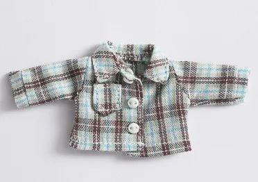 [1/12 кукла рубашка] OB11 Топ OB11 одежда(Fit Ob11, obitsu11, BJD12, 1/12 куклы - Цвет: blue plaid