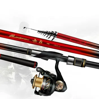 

3.6M 4.5M 5.3M 6.3M Telescopic Super Hard Fishing Rod Portable Spinning Rock Olta Sea Fishing Peche Carp De Pesca Fishing Tackle
