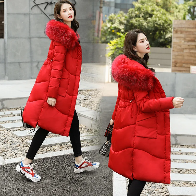 

Off Season 2019 New Style Mid-length Network kapok yi down Jacket Cotton-padded Clothes Women's down Coat Korean-style Loose-Fit