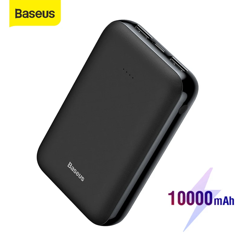 Портативное зарядное устройство Baseus Mini 10000 мАч два порта USB Type C внешний