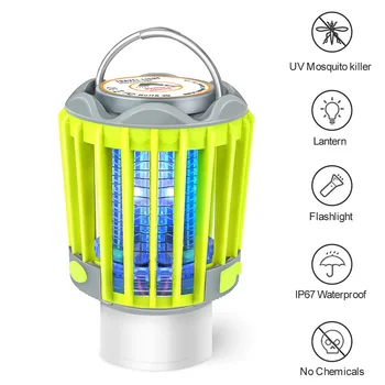 

Bug Zapper Camping Lantern 3-in-1 Portable Rechargeable Lights For Camping Waterproof Mosquito Zapper LED Flashlight Lamp