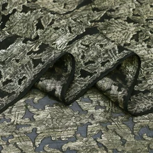 100 см* 114 см черный золотой парча тканевый цветок из шелка шелк шифон ткань для вечернего платья