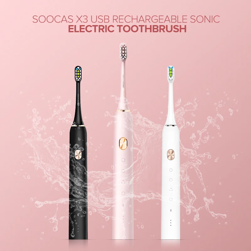 

Soocare X3 Electric Toothbrush Waterproof Electric Toothbrush Rechargeable Sonic Electric Toothbrush Upgraded Ultrasonic Brush