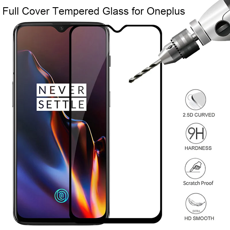 Защитное стекло для Oneplus 6T закаленное с полным покрытием 5T | Мобильные телефоны и