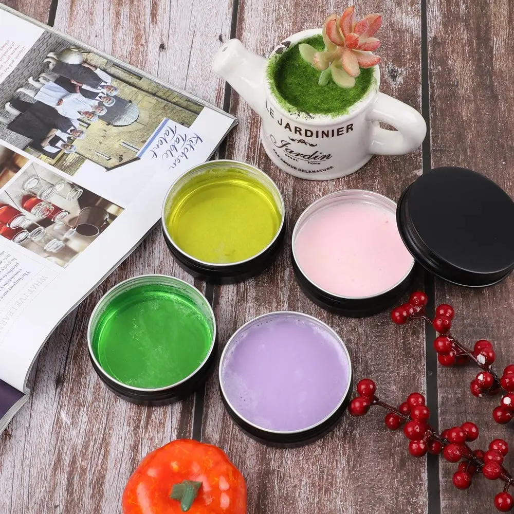 10Pcs 5g 10g 15g 20g 30g 50g Empty Black Aluminum Tins Cans Screw Top Round Candle Spice Tins Cans with Screw Lid Containers
