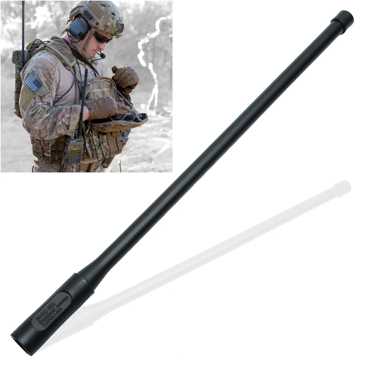 ABBREE TNC AR-152E армия США двухдиапазонная антенна 144/430 МГц для TCA/TRI Walkie Talkie Kenwood TK-378