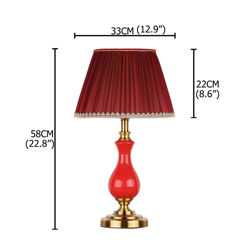 Керамические настольные лампы OUFULA Роскошные Современные тканевые для фойе