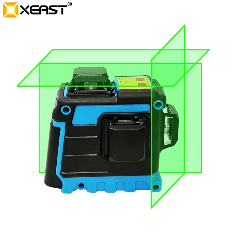 Лазерный уровень XEAST зеленый самовыравнивающийся лазерный 3D с 12 линиями литиевым