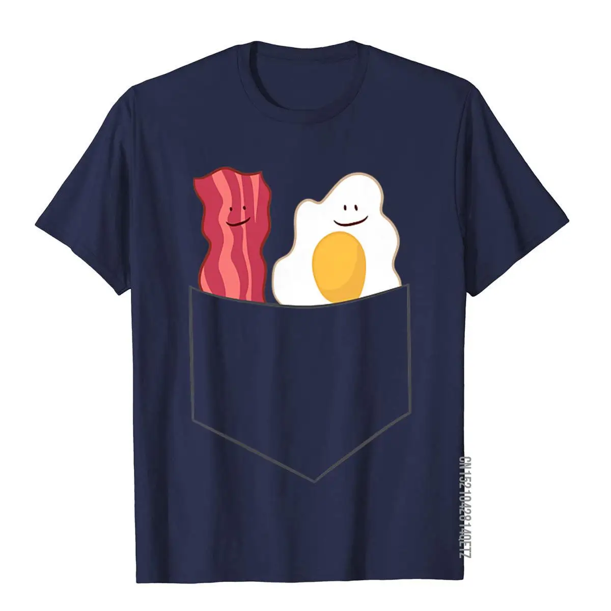Egg And Bacon Breakfast Bacon And Eggs T-Shirt__B13400navy