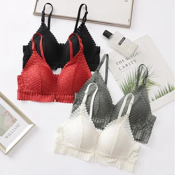 

New Style Seemless Comfort Breathable Thin-Steel Ring Underwear Female Thin Bra Triangle Cup Women's Sexy Bra