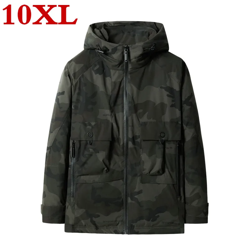 Большие размеры 10XL 9XL 8XL 7XL зимние Новые повседневные ветрозащитные парки