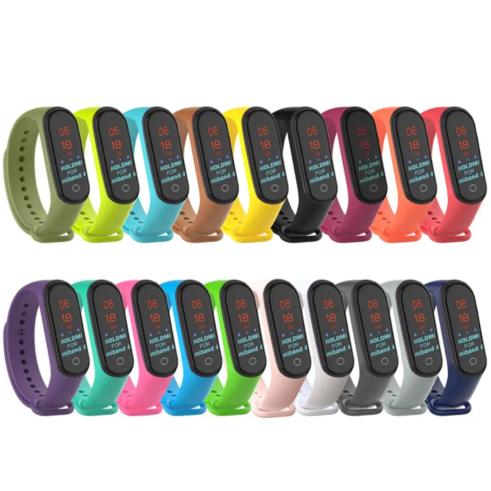 Цветной браслет для Xiaomi Mi Band 4 3 спортивный ремешок силиконовый часов xiaomi mi band Miband