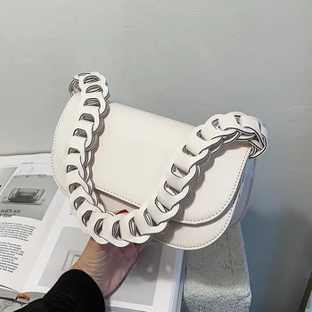 

Solid color Flap Armpit Bag 2020 Fashion New High quality PU Leather Women's Designer Handbag Casual Shoulder Messenger Bag