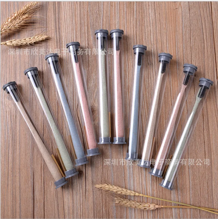 Cross Border Export Supply of Goods Square Head-Wheat Straw Toothbrush