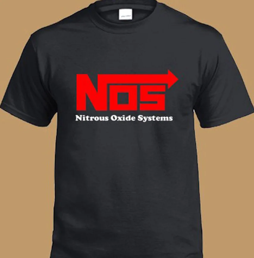 

New Nos Nitrous Oxide Systems Red Logo Men'S Black T Shirt Size S To 3Xl Funny O Neck Tshirt
