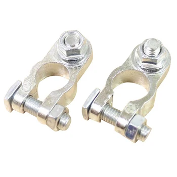 

2pcs Universal Car Battery Cable Terminal Connector Holder Post Clamp Clips Cables Adapters Sockets