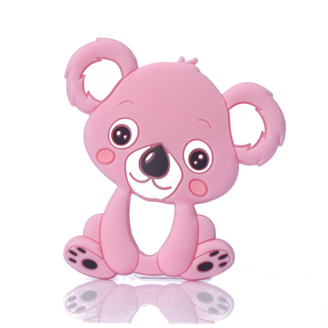 Food Grade Silicone Pandents DIY Teething Toys Silicone Teether Cartoon Animals For Teeth Tiny Rod Baby Teethers Gift