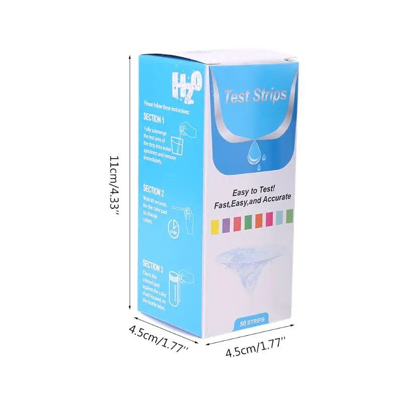 

50Strips Water Test Strip Reagent Strips 2in1 pH Hardness Tank Pool Water Tester