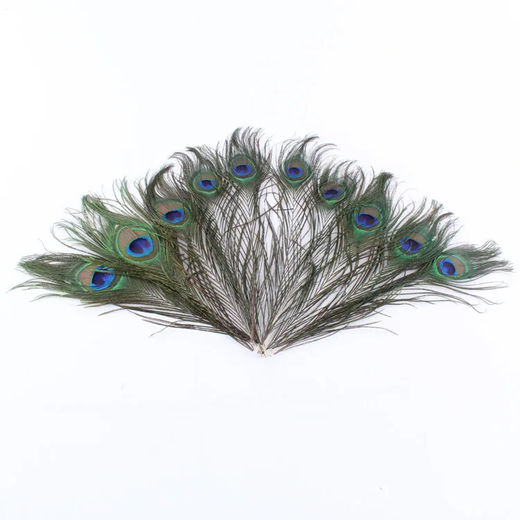 10Pcs Natural Peacock Feather Holiday Party  Plumage Fashion Crafts Beautiful Decorative 25-30cm 2