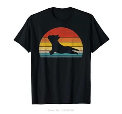 French Bulldog Yoga Graphic Cotton Tee - Fun Hip Hop Harajuku Style - XXXL (Black)