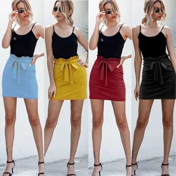 

2020 Women's Summer European and American Four-Color Sexy Slim-Fit Hip Strap Skirt